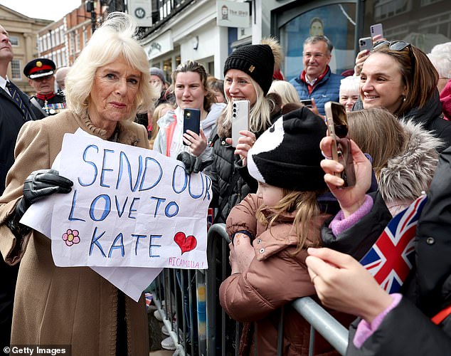 Well-wishers on royal visits have passed notes to Camilla to give to the Princess of Wales