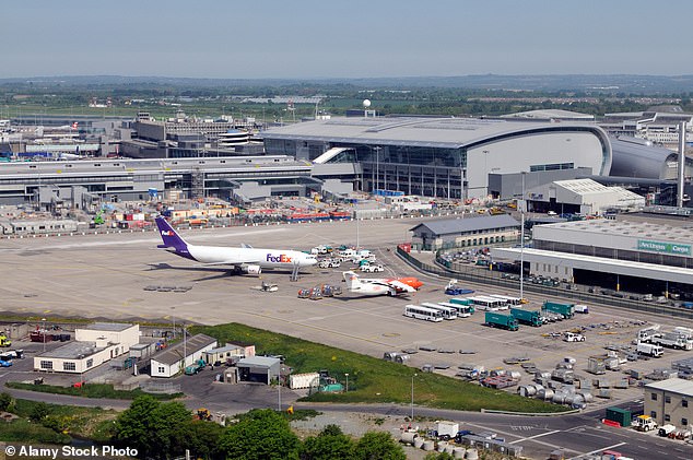 The writer endured a very public ordeal when a body scanner at Dublin airport (pictured) flagged the artificial body part as she walked through for a flight to Donegal.