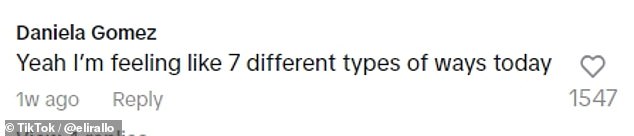 Shocked commenters joked: 'Is that why I cried last night?!  I was just wondering' and 'Oh, so crying four times yesterday makes sense now'