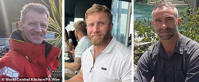 (From left to right) John Chapman, James 'Jim' Henderson and James Kirby were among the aid workers killed in an Israeli airstrike in Gaza last week