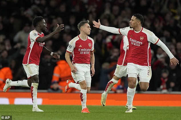 Leandro Trossard, who scored Arsenal's second goal, said he felt it was a penalty