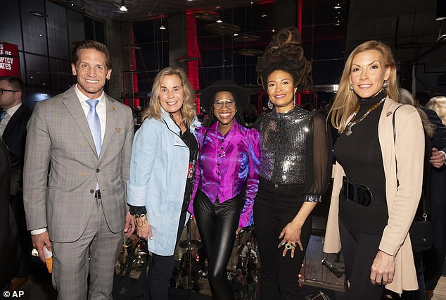 Rep. Rich McCormick, Cynthia Fisher, Aeisha Reese, Valerie June and Rep. Beth Van Duyne (far right) attend the Power to the Patients event on Tuesday, March 5, 2023 in Washington, DC