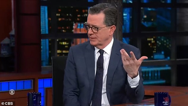 Late night host Stephen Colbert asked her if she agreed with Republicans' scathing assessment of their own party