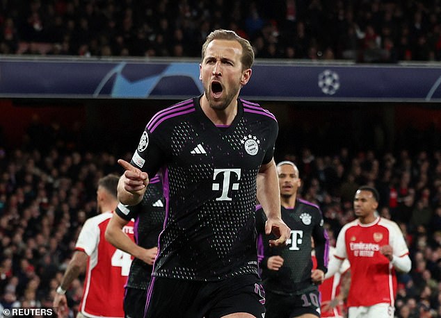 Harry Kane scored his sixth goal in the Emirates by scoring from the spot for Bayern Munich