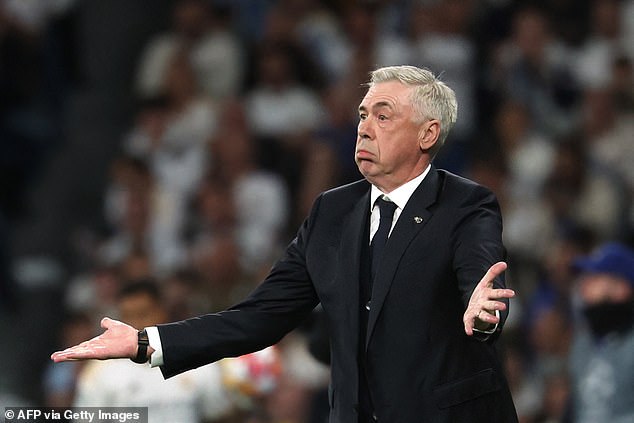 Real Madrid boss Carlo Ancelotti appeared bewildered by a hectic first half between the sides