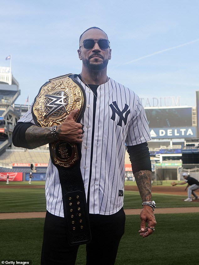 Priest took his new championship title to Yankee Stadium on Tuesday