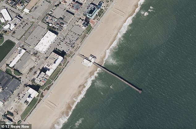 The driver roared down the 200-metre-long boardwalk and appeared to brake briefly before crashing through a wooden railing into the ocean.