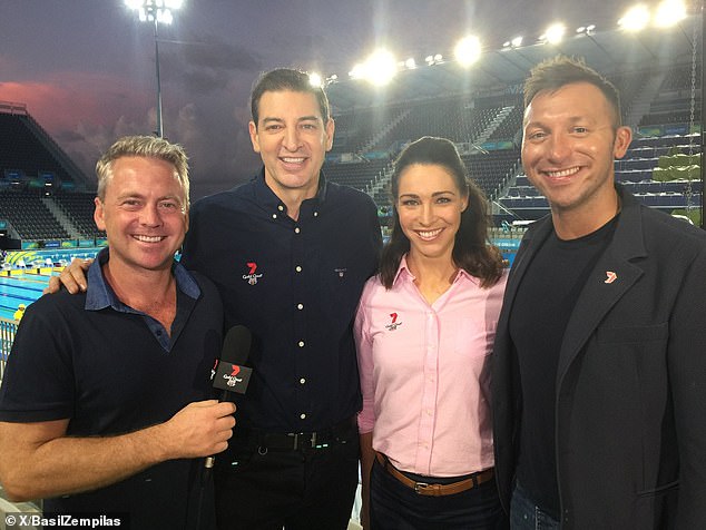 Templeton (left) worked with some of the biggest names in the sport during his career, including Australian swimming greats Giaan Rooney and Ian Thorpe (pictured)