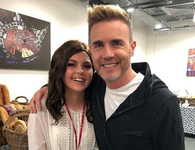 The maths student, pictured with Gary Barlow at a Teenage Cancer Trust concert at the Royal Albert Hall, knew something was wrong for about six months before she was told on January 16, 2018, that she had metastatic Ewing's sarcoma.