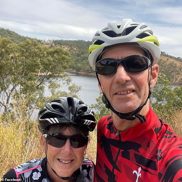 Cyclist Anthony Reeckman (pictured with his partner Deb Enshaw) was killed in January last year when he was hit from behind by a distracted driver