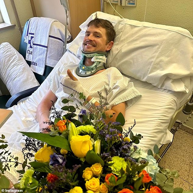 The 28-year-old was so badly injured that he still can't believe he will be able to walk and play with his children once he fully recovers.