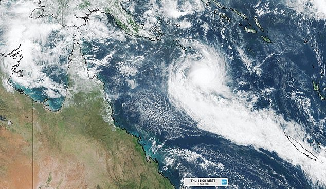 The cyclone is currently in a category two system, but is expected to intensify to category three on Thursday evening