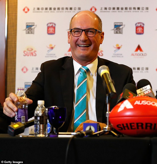 Port Adelaide chairman David Koch (pictured) was criticized when he claimed the incidents involving Clarkson and Finlayson were 'very different' as he pleaded for the Power star to avoid a suspension