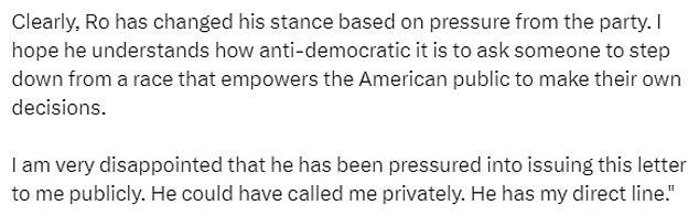 Despite sharing the letter, he had not yet sent it to Shanahan and after CBS contacted her, she issued a statement on her X profile