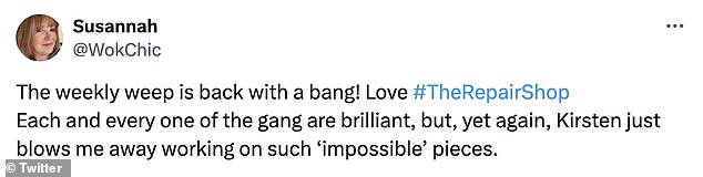 Once again, viewers were delighted by the 'intriguing objects and amazing stories', calling the show their 'weekly cry'.