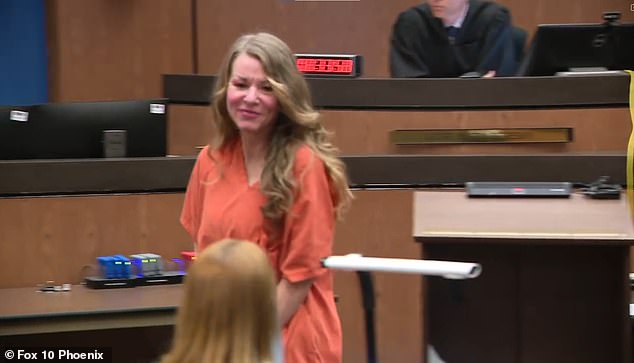 During her court appearance in February, Vallow was seen wearing blush and lipstick and her dyed blonde hair curled as she greeted the judge and her attorney.