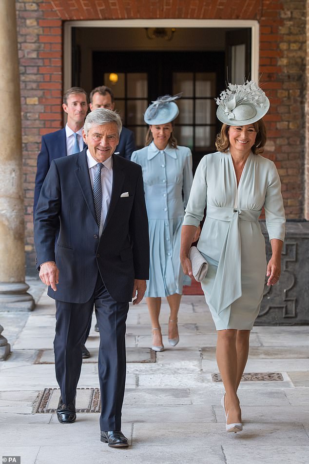 The Middletons arrive for the christening of their grandson Prince Louis in 2018