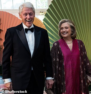 Other famous attendees included Robert De Niro and his girlfriend Tiffany Chen, and former President Bill Clinton and his wife Hillary Clinton (seen)