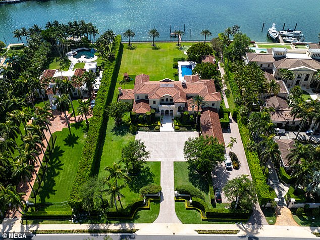 The couple recently moved from Seattle, Washington, to Indian Creek Island in Florida, where Jeff purchased three mansions on the island for a total of $237 million.  One can be seen above