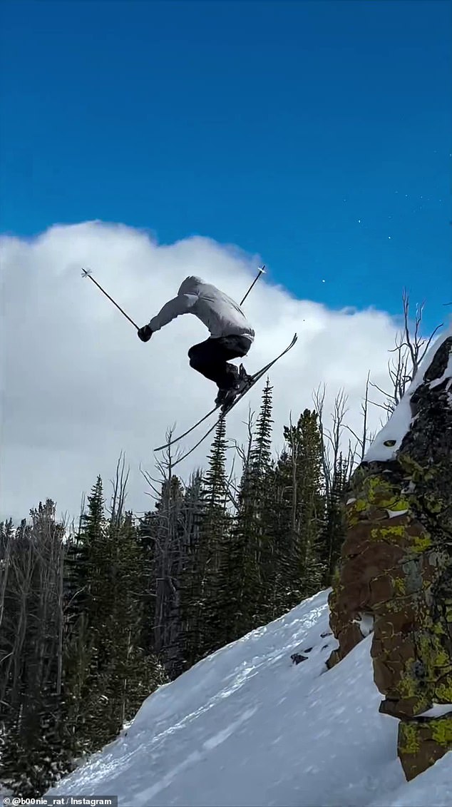 The 21-year-old died on Tuesday during the 'risky stunt' above a highway on the Berthoud Pass.  He is seen in a final Instagram video posted on March 25