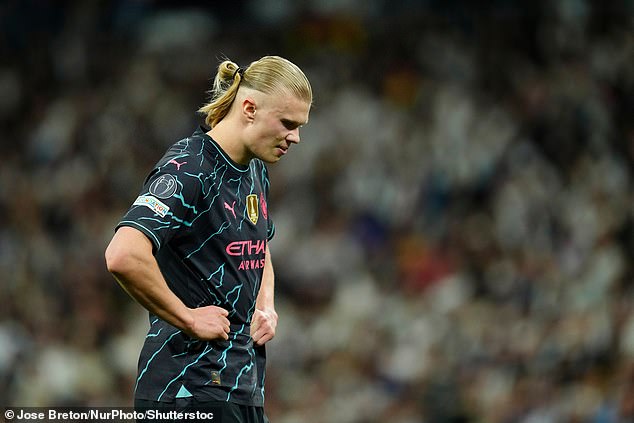 It was a scoreless evening for Haaland, but not for Manchester City, who scored three times