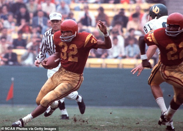 Simpson became a football star while at USC, where he won the Heisman Trophy in 1968