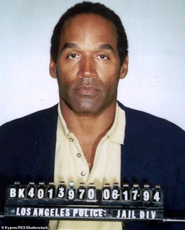 Simpson's mugshot after his arrest