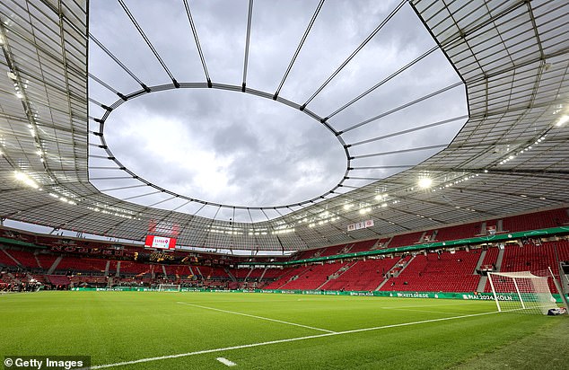 Hundreds of West Ham fans are not allowed to enter Leverkusen's home section