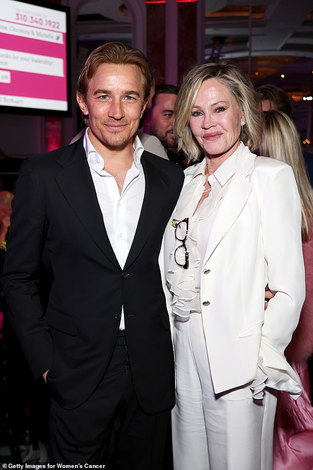 Jesse was spotted with Don's ex Melanie Griffith on Wednesday at the An Unforgettable Evening to benefit the Women's Cancer Research Fund at the Beverly Wilshire, A Four Seasons Hotel in Beverly Hills