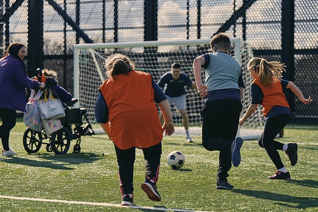 The Newcastle stars joined supporters for a kickabout ahead of their match against Tottenham