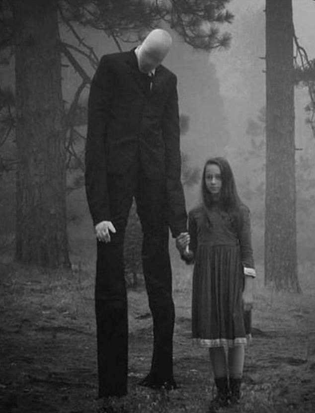 The girls claimed they carried out the attack to become servants of the fictional horror character Slender Man (pictured in artwork above)