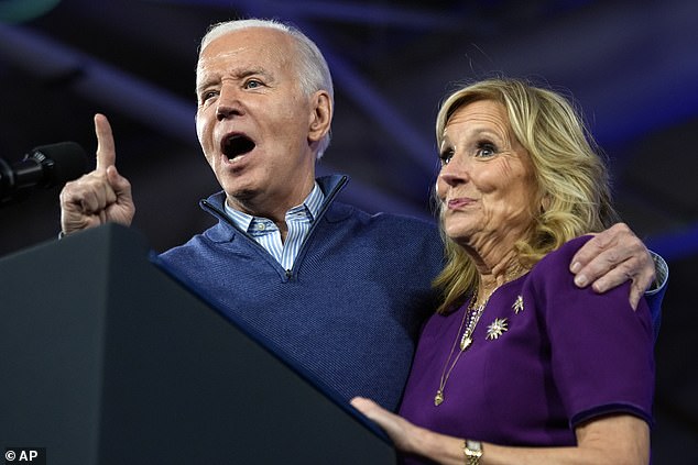 President Joe Biden and first lady Jill Biden spoke at a campaign event in Philadelphia last month