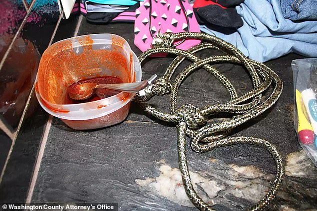 When police searched the premises, they found a mixture of cayenne pepper and honey used to dress the children's wounds, and several coils of rope.