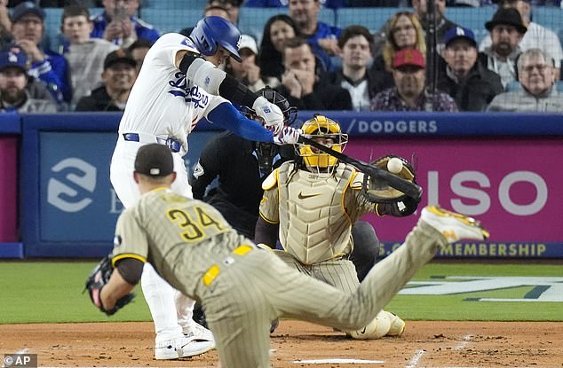 Against the Padres, Ohtani tied Hideki Matsui for the most home runs by a Japanese-born player