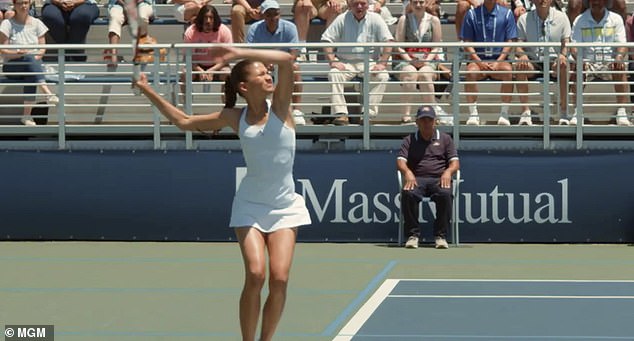 Zendaya stars as Tashi Duncan, an aspiring tennis player who gives up her career after a serious injury (depicted in character)