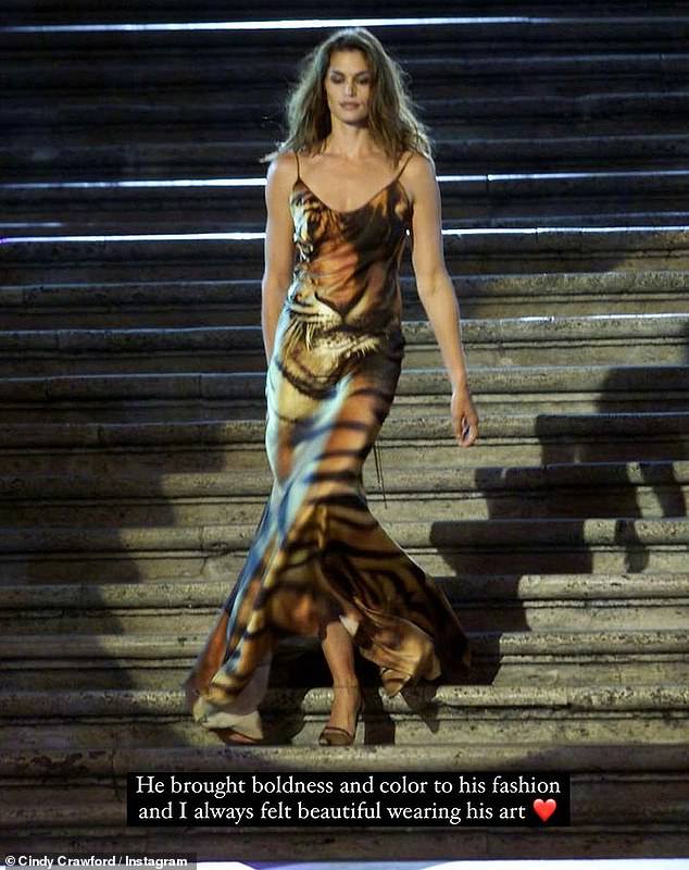 Another photo from the catwalk praised the designer's fashion as art