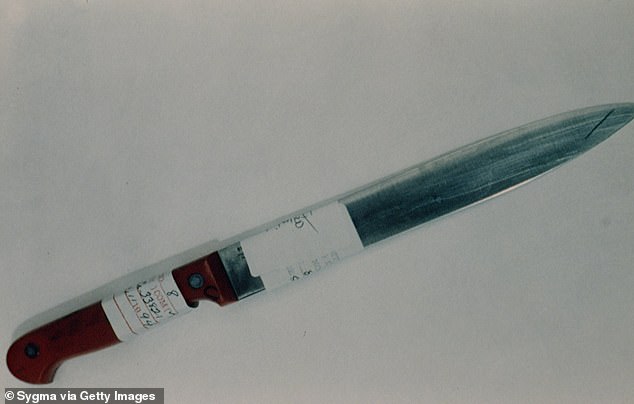 Lorena used this kitchen knife to sever her husband's organ after she claimed he raped her