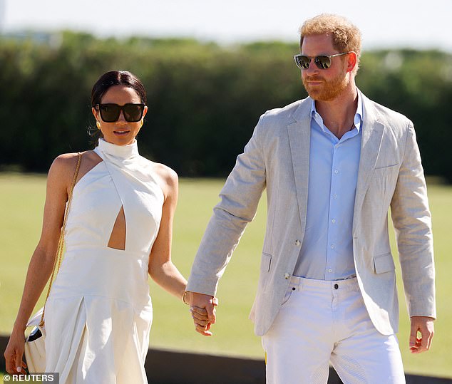 Meghan put on a stunning performance as she and Prince Harry, 39, arrived at the event hand-in-hand on Friday