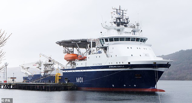 The Royal Navy's new mine hunt "mothership"RFA Stirling Castle, which has recently arrived at its new home on the Clyde