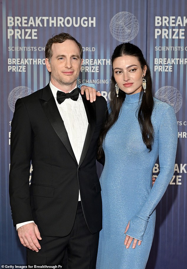 Among the tech moguls and billionaires at the event are Joe Gebbia, co-founder of Airbnb, who is pictured with model Isabelle Boemeke