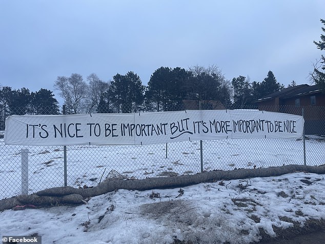 Other locals were more outspoken, including those who hung a banner along Minnesota Avenue that read, “It's nice to be important, but it's more important to be kind.”