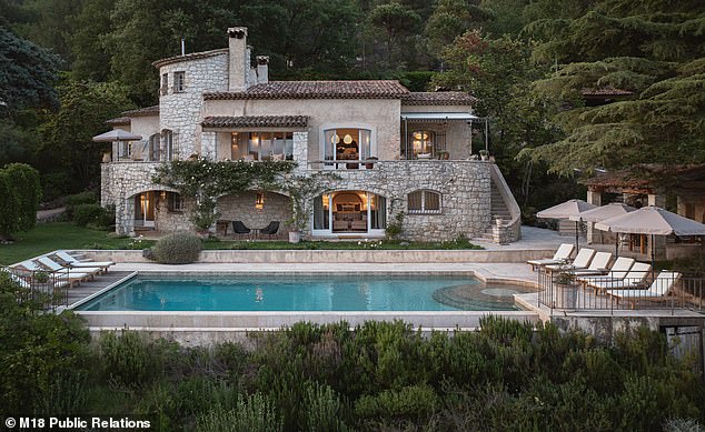 Amy estimates that the portfolio of five homes she partially owns is worth almost $7 million (just over $7.5 million).  Pictured is a house similar to hers in the south of France