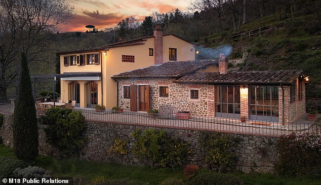 For all five properties, Amy paid a one-time fee of €360,000 (just under $390,000), plus $10,000 per year for maintenance and taxes.  Pictured is a house similar to hers in Tuscany