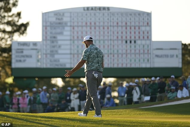 A smaller crowd followed the 2023 champion around Augusta National after his defection