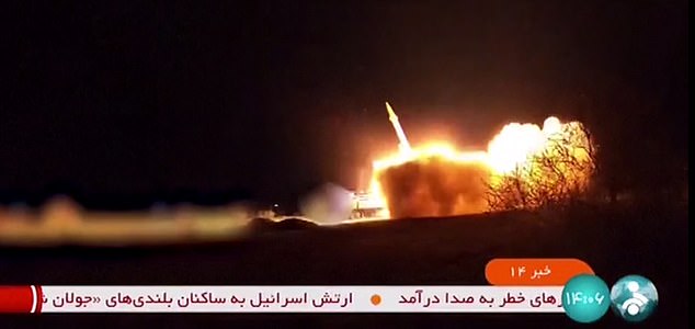 An Iranian news broadcast about missiles being launched towards Israel