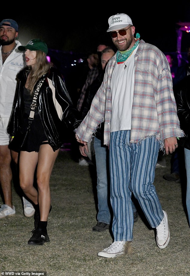 Taylor and her NFL star husband were spotted holding hands Saturday night during the annual two-weekend festival