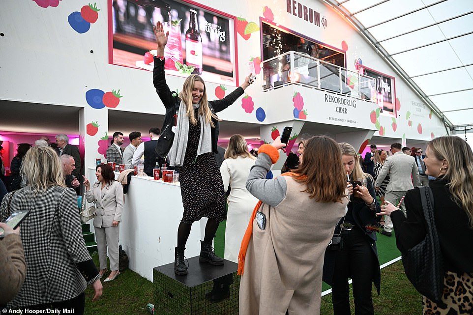 The party starts!  Patrons enjoy the festivities in Aintree, and some enjoy a few drinks and a dance