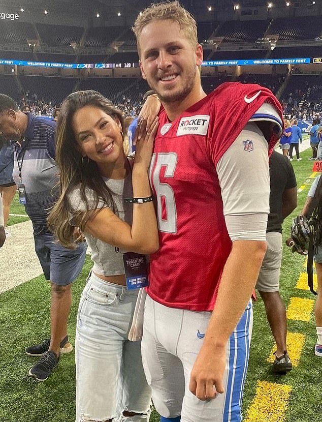 Harper and Goff's romance was first confirmed in 2019, with the NFL star popping the question three years later