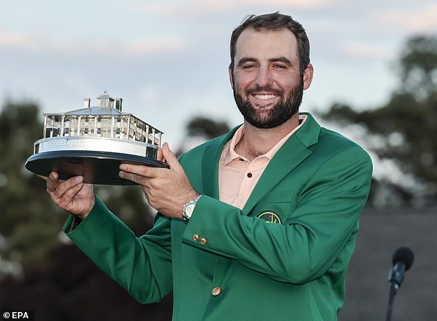 Scott was on Scheffler's bag as the American won the Masters for the second time in three years