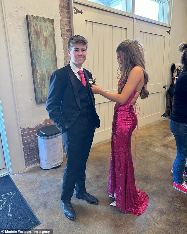 Now she has grown into a beautiful teenager as she was seen at her high school prom with a date